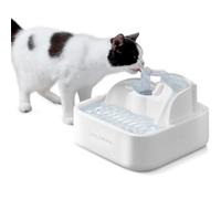 LALAHOME Cat Water Fountain Automatic, 2L/67oz, Dog Water Dispenser for Drinking, Healthy Pet Water Bowel 3-Stage RealFountain with Isolating Pumps, Quiet, Ultrafiltration, BPA-Free Easy Cleaning