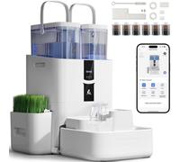 LALAHOME DailyFresh Cat Water Fountain Set 338 fl oz/10L Pet Fountain for Cats Dogs Indoor, Automatic RealFountain Extra Large OxygenZ Water Dispenser for Drinking More with Replacement Filters, Quiet