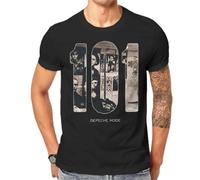 lalakeLALART6 Depeche-Cool-Mode-101-T-Shirt-Homme-Men-s-Tshirt-Cotton-Men-Tops Black