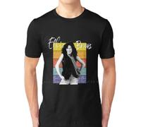 lalakeLALART6 Elkie-T-Shirt-100-Cotton-Elkie-1970s-1980s-Music-Band-Concert-Singer-Retro-Song-Pearls Black