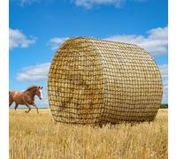 LalaKoo Large Round Bale Hay Net for Horses 6×6 ft Slow Feeder Hay Net for Livestock Knotless Hay Net with 1.75” Holes Fits Round Bales 4x4, 5x5, 6x6ft or Square Bales 3x3x8, 4x4x8, 5x5x8ft