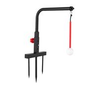 lalaleny Golf Swing Training Aid Outdoor Hitting Practice Tool Adjustable Height 7.87-9.84in 360 Auto Ball Return for Chipping Slice Straight Hook Practice for Beginner Pro Adult