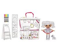 Lalaloopsy Colour Me Doll - SPOT SPLATTER SPLASH - 13"/33.02cm Artist Doll with Pet Zebra - Markers, Fashions, Reusable Playset, Easel & Canvases - Draw, Colour, Wash & Repeat - For Kids Ages 3+