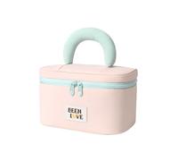 Lalamisi Travel Makeup Bag Cute Cosmetic Bag for Women Large Capacity Makeup Case Organizer Bag Toiletry Bag Portable Waterproof Make Up Bags with Handle and Divider, Pink, Fashion Cosmetic Bag