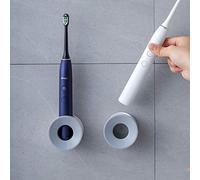 LaLand Electric Toothbrush Holder for Bathroom, Wall Mounted for Shower Space-Saving, Bathroom Storage Organizer Caddy, Toothbrush Holder for Kids, Bathroom Decor (2, Grey)