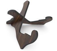 LALAOKS 1Pair Guitar Stand Wooden Guitar Stand Portable Folding Instrument Holder for Acoustic Classic Electric Bass Guitar Black walnut