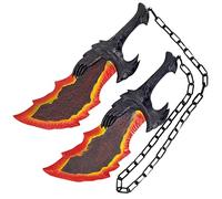 LALAPORT 17" Medieval Upgraded Blades of Chaos Flames Foam Sword Cosplay Prop LARP 1:1 Replica Costume Halloween
