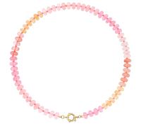LALAPPLE Colorful Beaded Gemstone Necklace for Women, Boho Rainbow Bead Choker with Natural Stone Crystal Beads, Handmade Summer Beach Necklace Jewelry, 17.5 inches, Stone, natural stone