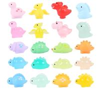 LALASTYLE 20Pcs Mini Resin Dinosaurs -10 Glow-in-the-Dark & 10 Non-Luminous Dinosaur Figurines,Miniature Animals Tiny Small Dinosaur for Micro Landscape Fairy Garden, Aquarium, Dollhouse Decor