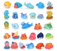 LALASTYLE 28 PCS Mini Ocean Animals, Sea Animal Resin Figures, Tiny Sea Creatures for Fairy Garden Accessories, Fish Tank, Miniature Landscape Home Decoration