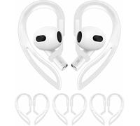 LALASTYLE 3 Pairs Ear Hooks Compatible with AirPods 3 2 1 and Pro, 360 Angle Rotation Adjustable Length Anti-Slip Sport Outdoor Earhooks Wing Tips Holder for AirPod Pro and 1 2 3 - Translucent