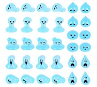 LALASTYLE 32Pcs Mini Resin Water Fairy Glow in the Dark Miniature Resin Figurines Luminous Tiny Small Fairy Animals for Micro Landscape Fairy Garden, Aquarium, Dollhouse, and Home Decor