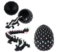 LALASTYLE 3D Printed Glow-in-the-Dark Dragon Eggs with Articulated Dragon, Magical Night Light Decor, Luminous Fidget Toy, Unique Gift