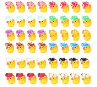 LALASTYLE 48 PCS Mini Ducks 12 Styles, Tiny Resin Ducks, Mini Figurines Resin Animals for Fairy Garden Accessories, Fish Tank, Miniature Landscape Home Decoration