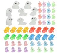 LALASTYLE 56pcs Luminous Resin Animal, Tiny Toy Resin Tortoise, Dogs, Rabbit, Unicorn, Miniature Resin Rabbit Glow in the Dark, Mini Landscape for Garden Dollhouse Decoration