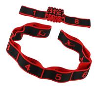 LALASTYLE 8 Section Dance Stretching Belt Pilates, Red Pull Strap Belt, Fitness Resistance with Number for Stretching and Yoga