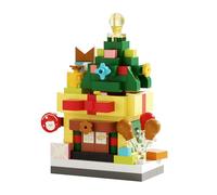 LALASTYLE Christmas Building Blocks Set, Santa Claus Christmas Tree Gingerbread House Mini Figures, DIY Creative Ornaments, Stocking Stuffers Xmas Gifts, Festive Party Favours (K462)