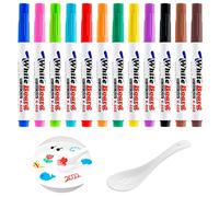 LALASTYLE Magical 12-Color Water Painting Pen with Spoon, Floating Pen Paint, Erasable Water-Based Marker for Doodle Drawing