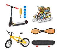 LALASTYLE Mini Finger Toy Set Finger Skateboard Finger Bicycle Finger Scooter Finger Vitality Board 1 Pair Skates Training Tricks Props Fingertips Movement Toys Party Favors