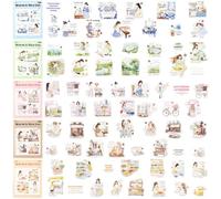 LALASTYLE Scrapbooking Journal Stickers, 75PCS Character Life Scenes PET Stickers, Junk Journal Supplies, Daily Life Strolling in the Park, Drinking Coffee, Taking a Walk,for DIY Crafts, Planners