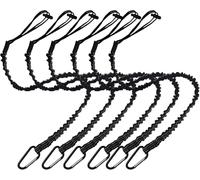 LALATOK Tool Lanyard 6pcs Extendable Safety Tool Tether 90cm-170cm Length with Thick Stainless Steel Carabiner Hook Fall Protection Anti Break For Roofers, Construction Maximum Weight 10kg/22lb