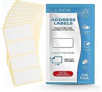 Lalene Large Labels for Storage Boxes, Self Adhesive Address Labels. 100x50mm. Postage Stickers. 100 X Plain White, Sticky Labels. Blank Postal Stickers. Large Freezer Labels