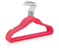 Laleni Kids Velvet Hangers 30 Pack - Space-Saving Non-Slip Clothes Hangers with 360° Swivel Hook - Pink