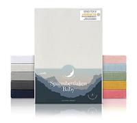 Laleni Moses Basket Sheets 28-30 x 76-78 cm Set of 2, Oeko-Tex Certified Soft 135 g/m² Cotton Travel Cot Sheets, Ivory