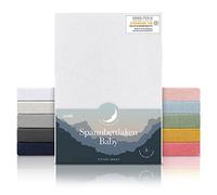 Laleni Moses Basket Sheets 28-30 x 76-78 cm Set of 2, Oeko-Tex Certified Soft 135 g/m² Cotton Travel Cot Sheets, White