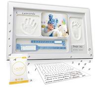 Lalfof baby hand and footprint kit baby footprint kit & handprint kit with NAME & Object Holder | paw print kit for dogs | inkless hand & footprint kit Customizable | baby boy gifts or girl