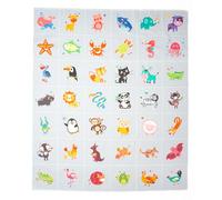 Lalikul Fabrics Animals. Cotton Charm Packs, Fat Quarters Bundles, 42 Different Motifs. Ideal for Quilts, Sewing, Blankets, I Spy Games for Kids, 36" x 31" Continuous Panel