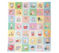 Lalikul Fabrics Cats. Cotton Charm Packs, Fat Quarters Bundles, 42 Different Motifs. Ideal for Quilts, Sewing, Blankets, and I Spy Games for Kids, 36" x 31" Continuous Panel
