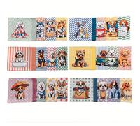 Lalikul Fabrics Dogs. Cotton Charm Packs, Fat Quarters Bundles. (Charm Pack)