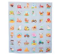 Lalikul Fabrics Farm. Cotton Charm Packs, Fat Quarters Bundles, 42 Different Motifs. Ideal for Quilts, Sewing, Blankets, and I Spy Games for Kids, 36" x 31" Continuous Panel