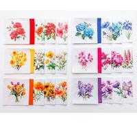 Lalikul Fabrics Flowers. Cotton Charm Packs, Fat Quarters Bundles, 42 Different Motifs. Ideal for Quilts, Sewing, Blankets, and I Spy Games for Kids, 5" x 5" Squares.