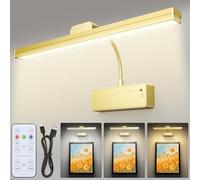 Laliled Lailed Picture Lights for Wall, Rechargeable Wall Sconces LED Wall Lights, 5400mAh Battery Operated Wall Sconces, 3 Lighting Modes Art Display Lighting for Galleries, Display Cases, Artworks