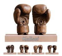 LALILIESS Personalized Boxing Gloves Desktop Ornament Sign, Custom 2D Printing Sport Boxing Acrylic Desk Decor Plaque, Home Gym Living Room Bedroom Decor Birthday for Boxer Boxing Lovers Men