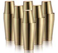 Lallisa 10 Pieces Cocktail Shakers Professional Bar Boston Shaker Set Stainless Steel Martini Shaker Drink Mixer Basic Tools Weighted Shake Metal Can for Bartenders, 18 Oz, 28 oz(Sanding Gold)