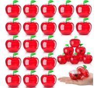 Lallisa 150 Pcs Plastic Apple Container Party Favor for Back to School Teacher Gifts Bulk Plastic Apple Shaped Candy Jar Box Thank You Appreciation Teacher Gift for Classroom First Day of School