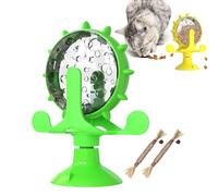Lallypet - Lally Pet Food Spinning Windmill, 360° Rotating Windmill Suction Cup Toys, Windmill Cat Toy Dog Food Dispenser Interactive Pet Leaking Rotating Wheel Treat Dispenser Puzzle Toy (Green)