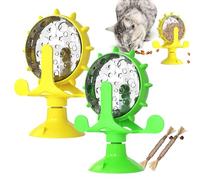 Lallypet - Lally Pet Food Spinning Windmill, 360° Rotating Windmill Suction Cup Toys, Windmill Cat Toy Dog Food Dispenser Interactive Pet Leaking Rotating Wheel Treat Dispenser Puzzle Toy (2*A)
