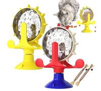 Lallypet - Lally Pet Food Spinning Windmill, 360° Rotating Windmill Suction Cup Toys, Windmill Cat Toy Dog Food Dispenser Interactive Pet Leaking Rotating Wheel Treat Dispenser Puzzle Toy (2*C)