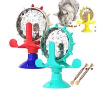 Lallypet - Lally Pet Food Spinning Windmill, 360° Rotating Windmill Suction Cup Toys, Windmill Cat Toy Dog Food Dispenser Interactive Pet Leaking Rotating Wheel Treat Dispenser Puzzle Toy (2*E)