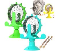 Lallypet - Lally Pet Food Spinning Windmill, 360° Rotating Windmill Suction Cup Toys, Windmill Cat Toy Dog Food Dispenser Interactive Pet Leaking Rotating Wheel Treat Dispenser Puzzle Toy (2*F)