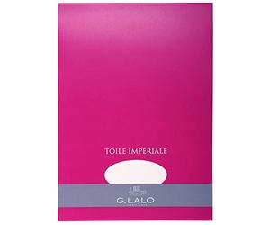 Lalo 13500L - Toile Imperiale Pad of 50 Plain Sheets 21x29.7 cm 100g, Imperial Linen, White. Clean Cut. Front Cover with Foiled Silver Finish. Refined A4