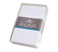 Clairefontaine - Ref 16300L - G.Lalo Clear Bristol Business Card Box (Contains 80 Cards) - 80 x 128mm in Size, 320gsm Paper, Vellum De FR - Extra-White