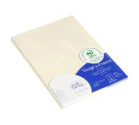 Lalo 16816L - Verge De France Pack of 25 single cards. Size: C6 10.7x15.2 cm 210g, Laid Paper from France, Ivory, Lined, Correspondence, Paper Made in France.