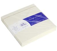 Lalo 22000L - Verge De France Pack of 25 gummed lined envelopes. Size: 14x14 cm, Laid Paper from France, White Lined Correspondence Paper Made in France