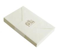 Lalo 24416L - Verge De France A film-wrapped pack of 25 gummed lined business envelopes. Size: 9x14 cm in Laid Paper from France, Ivory Lined Correspondence