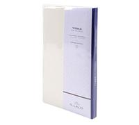Lalo 25000L - Verge De France Correspondence bag including 10 single cards DL 10.3x21.3 cm 300g and 10 lined envelopes 11x22 cm, laid paper from France, White
